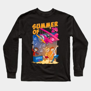 The Summer Of 2024 - ny And Colourful Illustration Long Sleeve T-Shirt